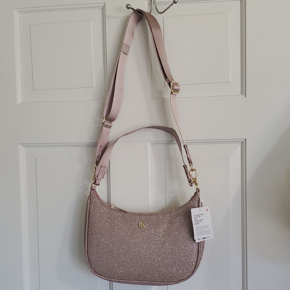 lululemon athletica Handbags - NWT Lululemon City Essentials Small Shoulder Bag Glittery Pink